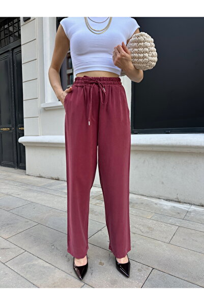 MİA NOURA Women's Knitted Fabric Tiril Tiril Soft Fabric Pants