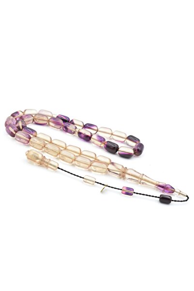 Murty99 Hakan Turan Signed Capsule Cut Transparent Purple Crimped Amber Praye...