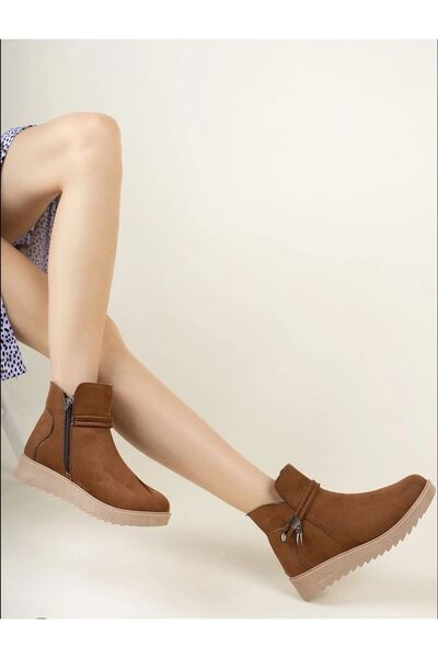 Ayakkabı Frekansı Krátké semišové boty Bianca Taba