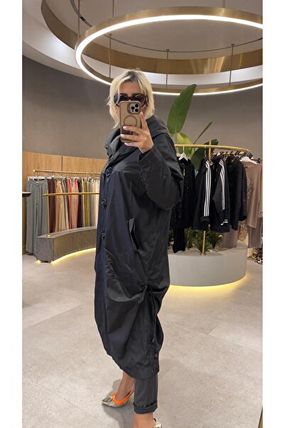 Butik Günay Tüfekçi Taş Detaylı Trençkot