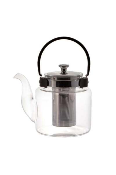 Dania Thermal Glass Teapot 1200 ml Black Metal Body