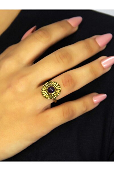 esha خاتم نسائي من الحجر الطبيعي الأحجار الكريمة المستديرة من حجر العقيق الطب...