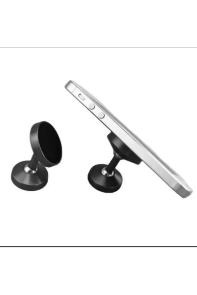 OEM Magnetic car holder with 360 degree rotation, adhesive mount, Silver