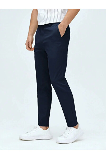 Wkm Denim بنطال تشينو كتان كاجوال بقصة عادية للرجال