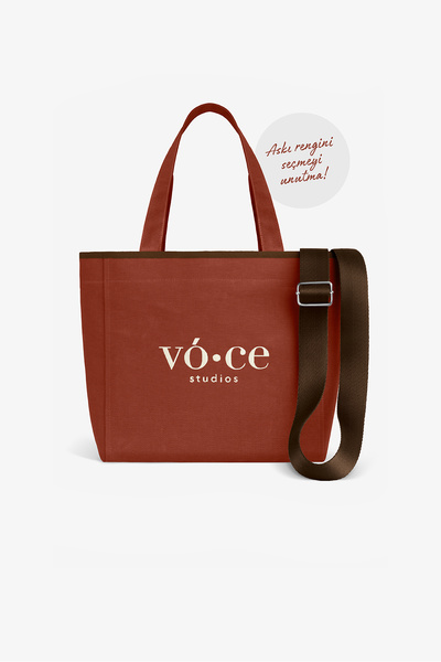 voce studios Sunset Red Large Canvas Bag