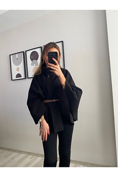 TB Butik Belted Stamp Poncho