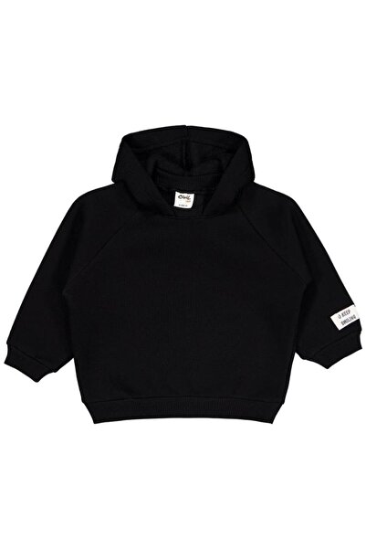 Civil Baby Keep Smiling Label Basic 6-18 Months Sweatshirt - Black