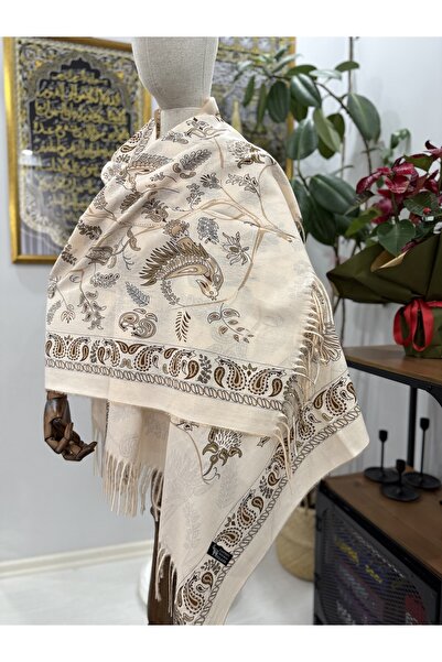 GÜMRÜKÇÜ İthal %100 Pamuk Omuz Şalı Atkı Premium Kalite