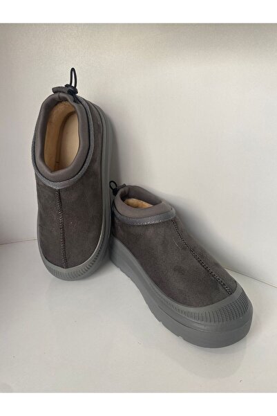 TAŞKINÖZ AYAKKABI boğazı lastikli kaymaz taban içi kürklü bot