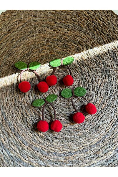 Mabeya Handmade Children's Cherry Buckle 2 Pieces (1 Pair)