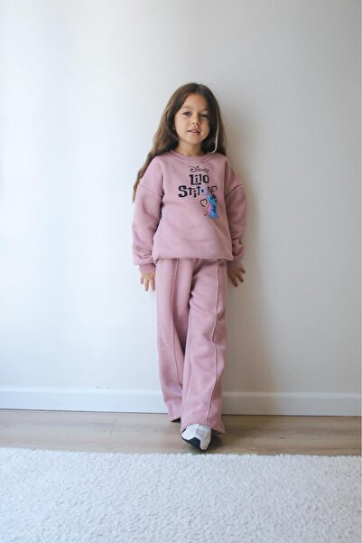 JELİBOOM KİDS Stich Printed Girls' Tracksuit