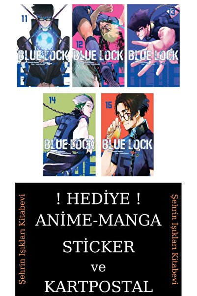Komikşeyler Yayıncılık Blue Lock 11-12-13-14-15 Manga Seti (5 KİTAP) / Anime-...