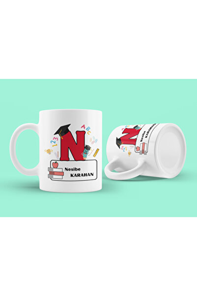 Nino Store Special Design Gift B Printed Mug for Teachers Starting with the Letter N