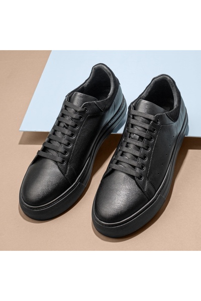 Modlet.ro Pantofi casual din piele neagră pentru bărbați MOD11906