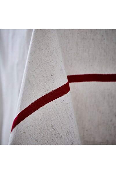 IKEA VINTERFINT Tablecloth, off-white/red, 145 x 320 cm