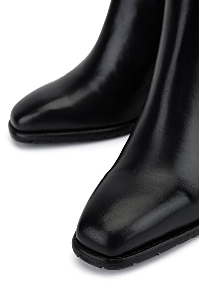 Tamer Tanca Kadın Hakiki Deri Siyah Klasik Bot