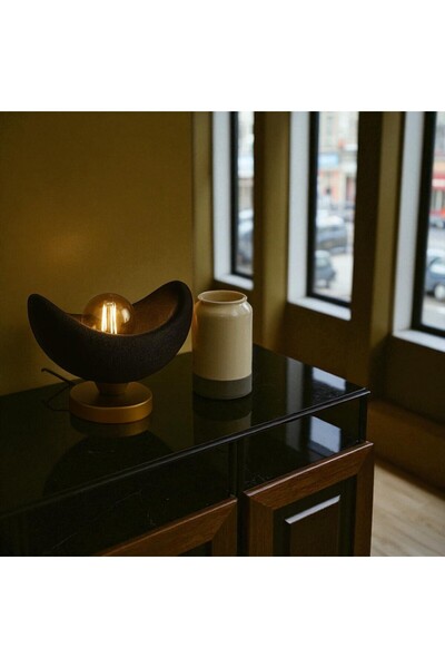 DNRYSL Moonlight Bohem Ay Formlu Lamba, Dekoratif Komodin Aydınlatması, Rustik Ampul Hediye 20x37cm.