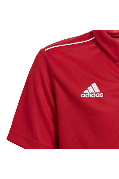 adidas Core 18 Junior Polo Shirt, Red/White Polyester, Size 128 CM for Boys (Age 7-8)