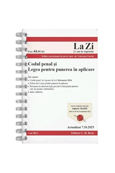 Editura CH Beck Criminal Code and Law for its implementation. C
