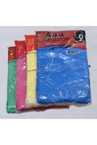 NAKSAN 0 no. 20x30 Blok Poşet 500'lü- 3 paket= 1500 adet Rastgele Renk