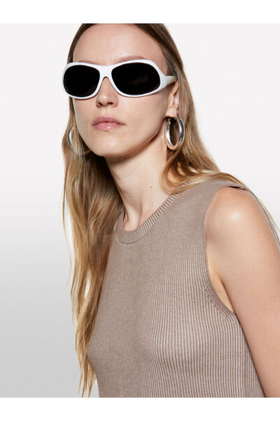 Sisley Women's Cotton and Silk Blend Crew Neck Sleeveless Knitted Top 325A12D6Mh00L-Sis902