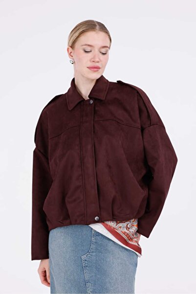 Pulli Collection Oversize Suede Bomber Jacket