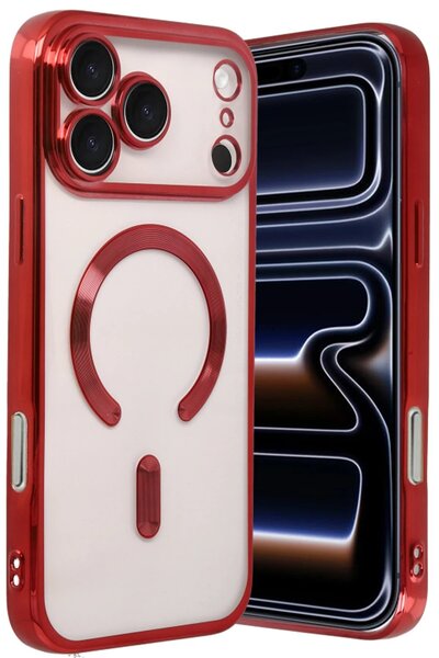 Genel Markalar CPT83 Apple iPhone 17 Pro Kross Magneticsafe Kapak - Kırmızı