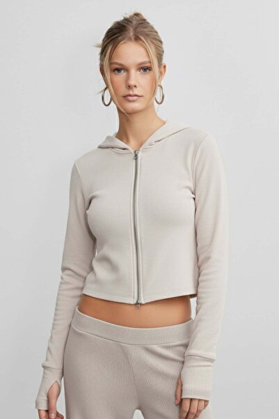 VeniLife Parmak Geçmeli Fermuarlı Sweatshirt