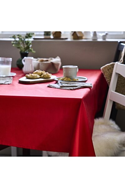IKEA VINTERFINT Tablecloth, red, 145 x 240 cm