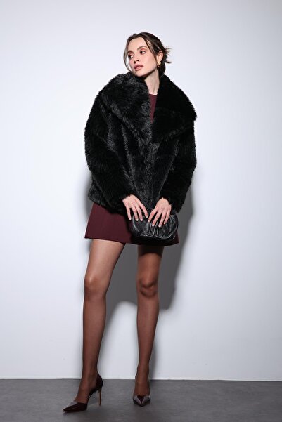Antioch Black Faux Fur Women's Jacket