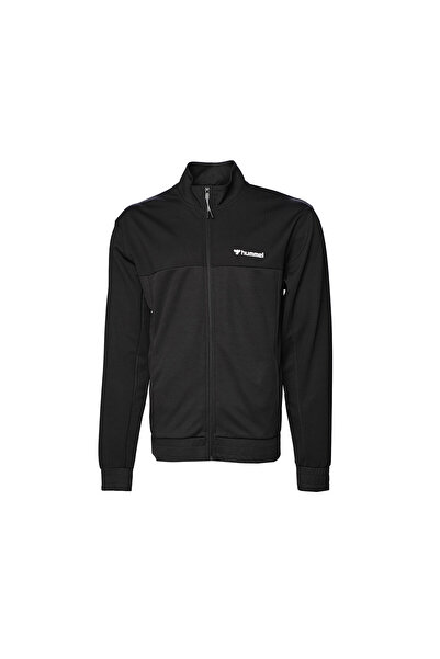 hummel 921787-2001 Siyah Erkek Joel Zip Normal Kesim Fermuarlı Beli Ve Kolları Lastikli Ceket