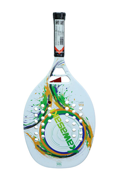 Kawasaki honor h6 beach padel tennis racket with fibre glass, White