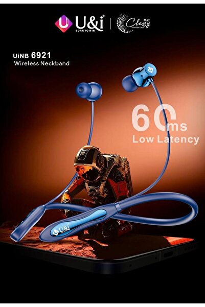 U & I Born To Win Wireless Neckband Bluetooth Earphones with 60H Playtime, Magnetic ON/OFF, Low Latency 60ms,