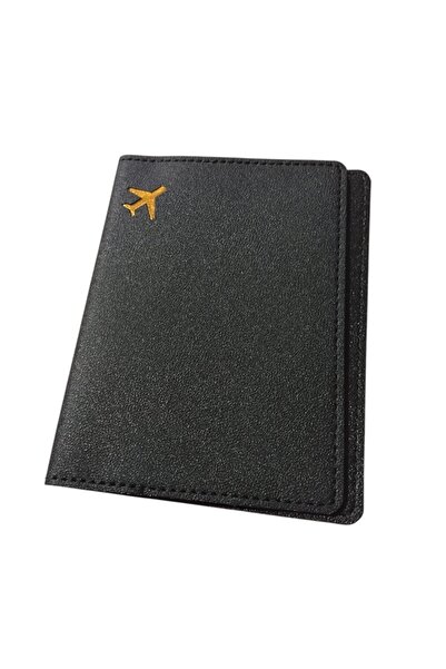 OEM Passport Holder Black Leather Unisex Slim Model