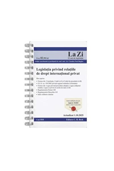 Editura CH Beck Legislatia privind relatiile de drept internationa