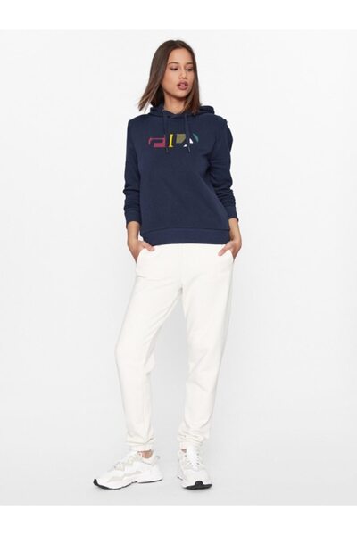 FILA Γυναικείο βαμβακερό φούτερ, σκούρο μπλε, μέγεθος XS INTL