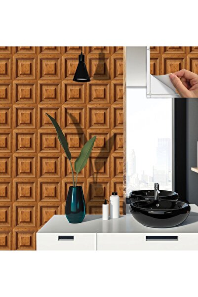 TİNK Kendinden Yapışkanlı Fayans Kare Ahşap Desenli Pvc Karo 30x30 cm (4 ADET) 0,36m²