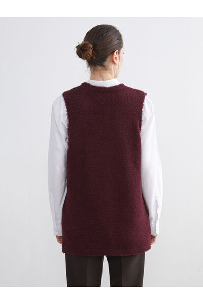 LC Waikiki Sparkling Choices from Shining Store | Plus Size V-Neck Women's Plush Vest