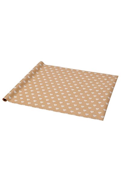 IKEA VINTERFINT Gift wrap roll, heart pattern/brown, 3 x 0.7 m/2.10 m²
