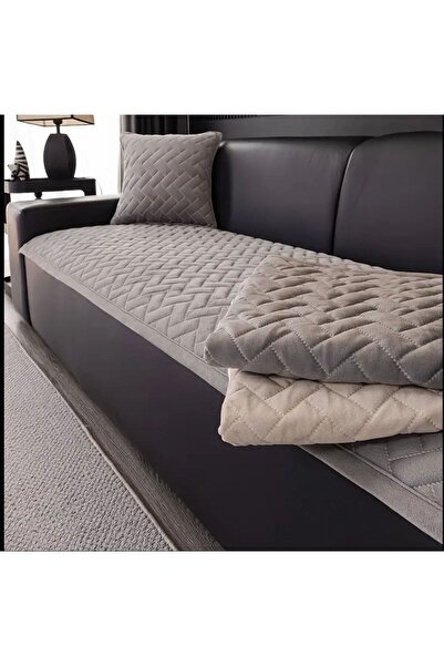 Keremhome Pofuduk Kadife Kapitone Koltuk Şalı – 70x190 cm