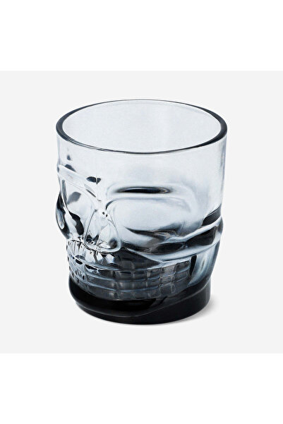 Flying Tiger Copenhagen Kafatası Şeklinde Siyah Cam Bardak 280 ml