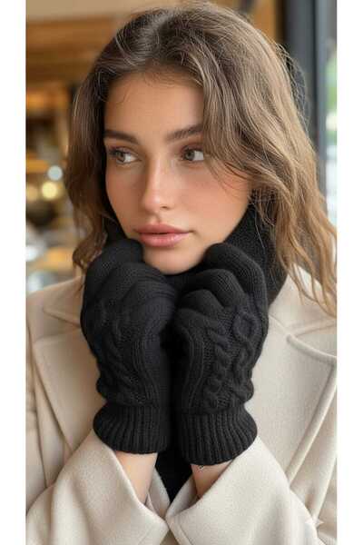 LAGRANZE Women's Angora Plain Gloves