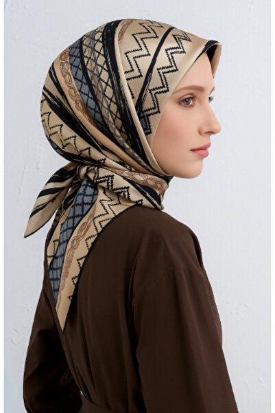 Vissona Eșarfă de mătase Tivil 50935 - 8 - 0027 - 0031 Argintiu Bleumarin Mod...