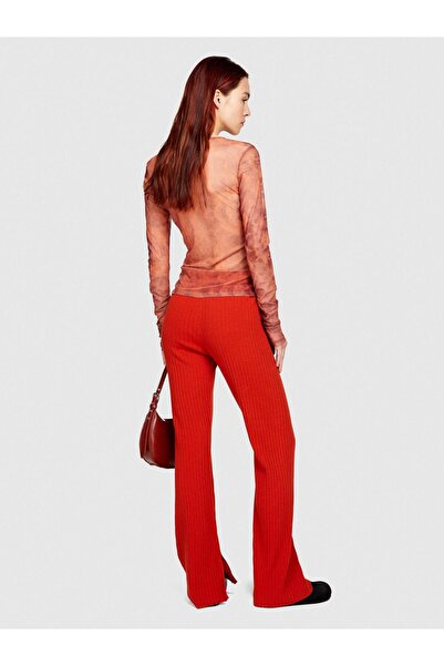 Sisley Women's Cotton Blend Fitted Fit Knitwear Pants 323A11Bhmf006-Sis1H3