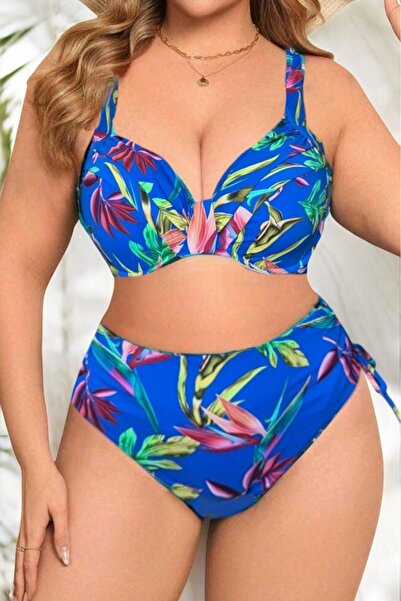 embody Costum de baie din două piese pentru femei, mărime mare, albastru Sabrina