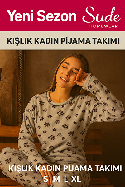 Sude Polar Kadın Pijama Takımı – S, M, L, XL Beden Seçenekleriyle