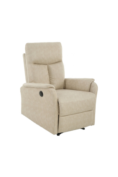 Icon Living كرسي استرخاء بتصميم أنيق بمقعد واحد قابل للدفع للخلف