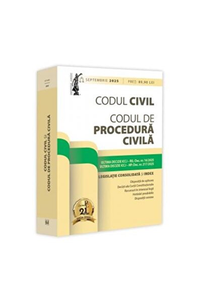 Editura Universul Juridic Codul civil si Codul de procedura civila: septembr
