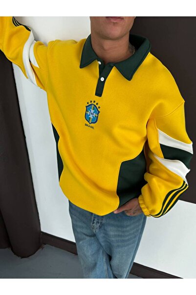 İLKCET MODA Φούτερ Unisex Oversize Premium με κέντημα Βραζιλίας