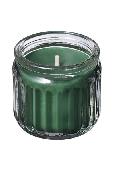 IKEA VINTERFINT Scented candle in glass, Winter fir/green, 12 hr